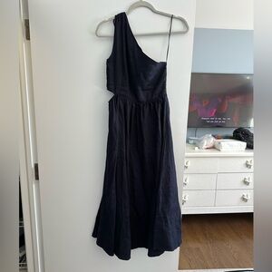 Witchery one shoulder linen dress. Size AU 8